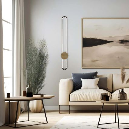 Lampada da parete LED FLORENTYNA LED/24W/230V 4000K nero/beige