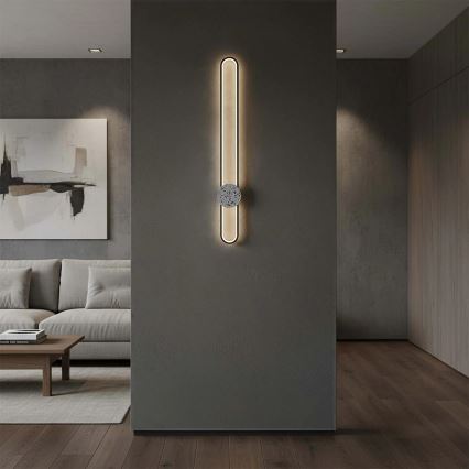 Lampada da parete LED FLORENTYNA LED/24W/230V 4000K nero/bianco