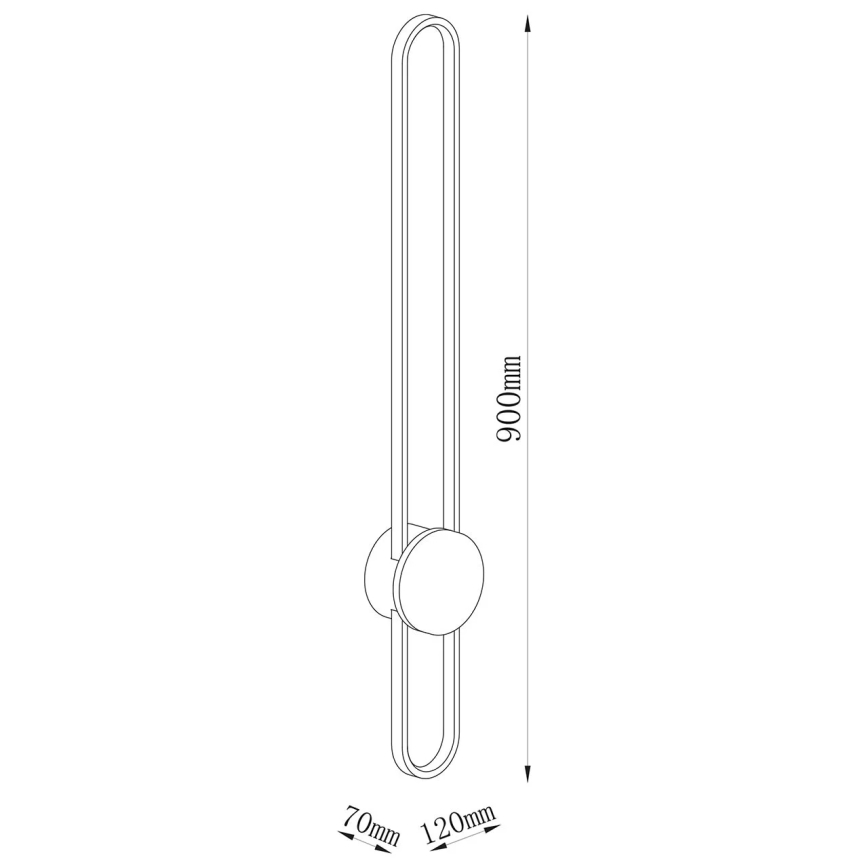 Lampada da parete LED FLORENTYNA LED/24W/230V 4000K nero/bianco