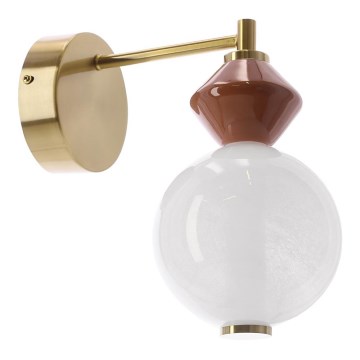 Lampada da parete LED FLORES LED/7W/230V oro/marrone