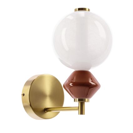 Lampada da parete LED FLORES LED/7W/230V oro/marrone