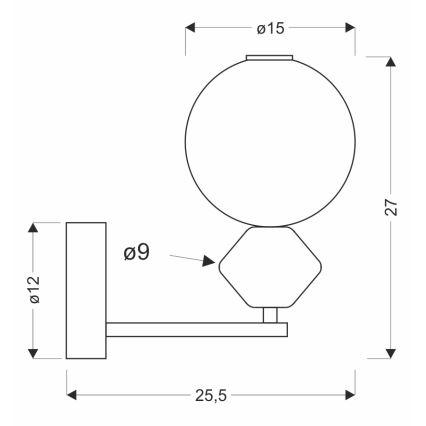 Lampada da parete LED FLORES LED/7W/230V oro/marrone