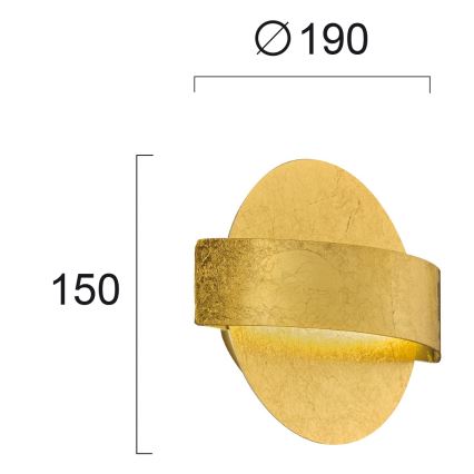 Lampada da parete LED KOBEN LED/11W/230V oro