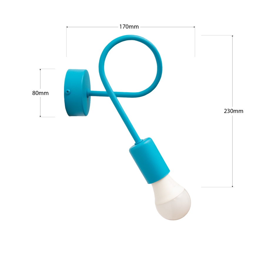 Lampada da parete LED OXFORD 1xE27/15W/230V blu