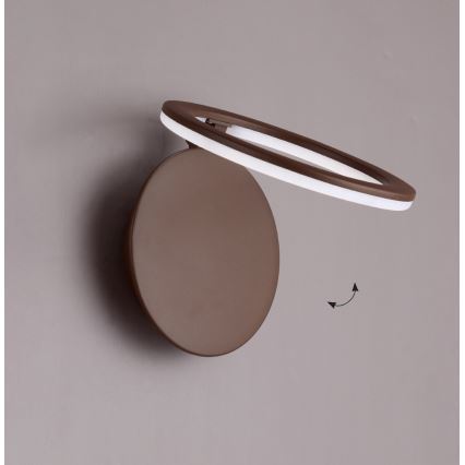 Lampada da parete LED PALERMO LED/16W/230V marrone