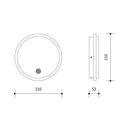 Lampada da parete LED da esterno con sensore di movimento e sensore crepuscolare LED/15W/230V IP65 bianco