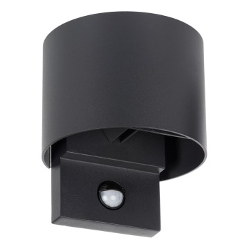 Lampada da parete LED per esterni con sensore di movimento e sensore crepuscolare REKA LED/7W/230V IP54, antracite, rotonda