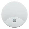 Lampada da parete LED per esterni con sensore di movimento, LED/18W/230V, IP44, bianca