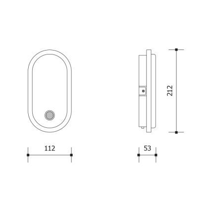Applique da esterno a LED con sensore di movimento e crepuscolare OVAL LED/10W/230V IP65 bianca