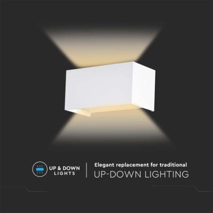 Lampada da parete LED per esterni LED/24W/230V 3000K IP65 bianco
