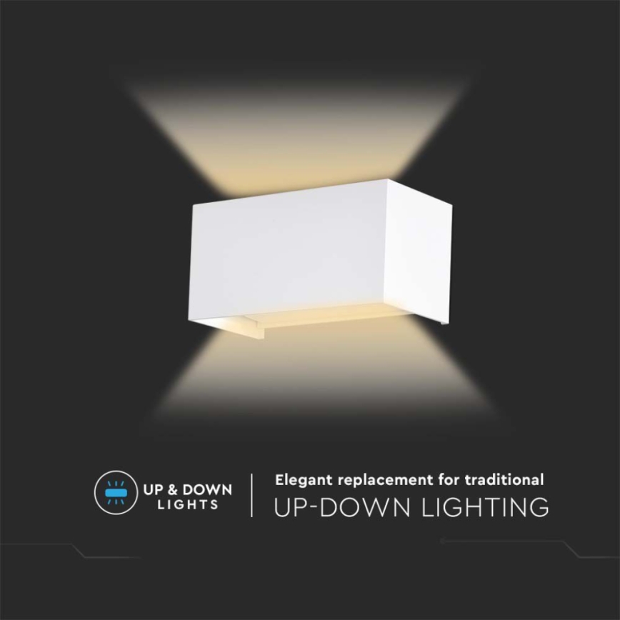 Lampada da parete LED per esterni LED/24W/230V 3000K IP65 bianco