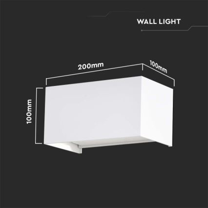 Lampada da parete LED per esterni LED/24W/230V 3000K IP65 bianco