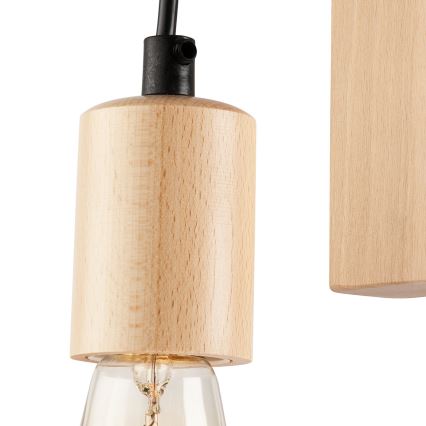 Lampada da parete LEON 1xE27/60W/230V faggio