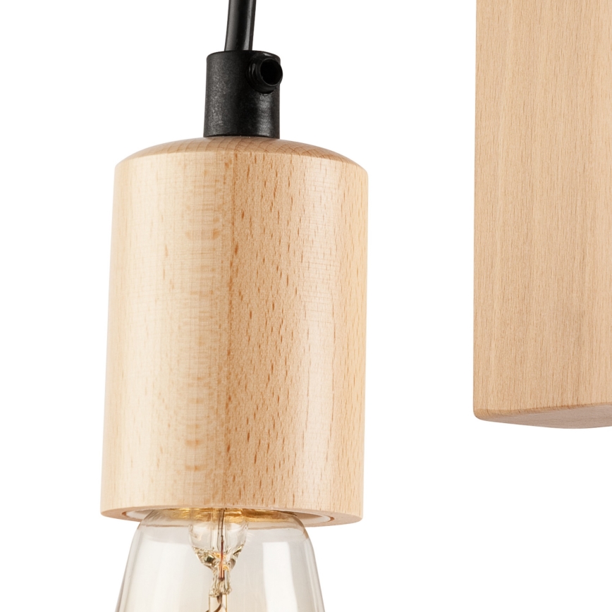 Lampada da parete LEON 1xE27/60W/230V faggio