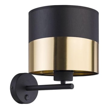 Lampada da parete LONDYN 1xE27/15W/230V nera/dorata