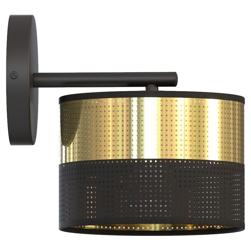 Lampada da parete LUX 1xE27/15W/230V nero/oro
