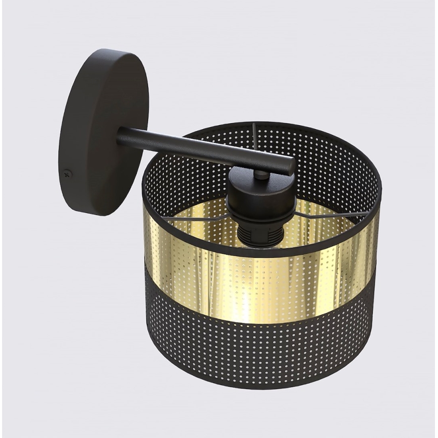 Lampada da parete LUX 1xE27/15W/230V nero/oro