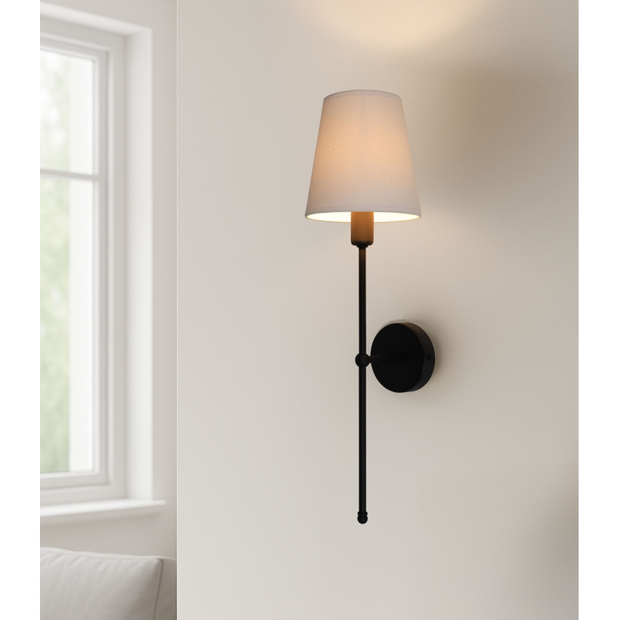 Lampada da parete MADELA 1xE14/40W/230V beige/nera