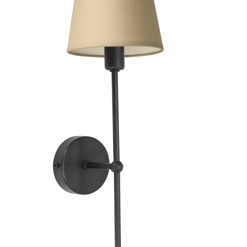 Lampada da parete MADELA 1xE14/40W/230V beige/nera