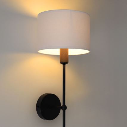 Lampada da parete MADELA 1xE14/40W/230V bianco/nero