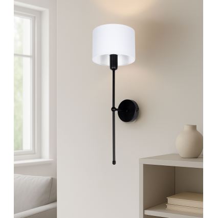 Lampada da parete MADELA 1xE14/40W/230V bianco/nero
