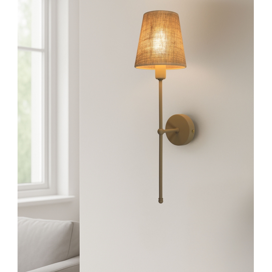 Lampada da parete MADELA 1xE14/40W/230V iuta/beige