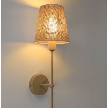 Lampada da parete MADELA 1xE14/40W/230V iuta/beige