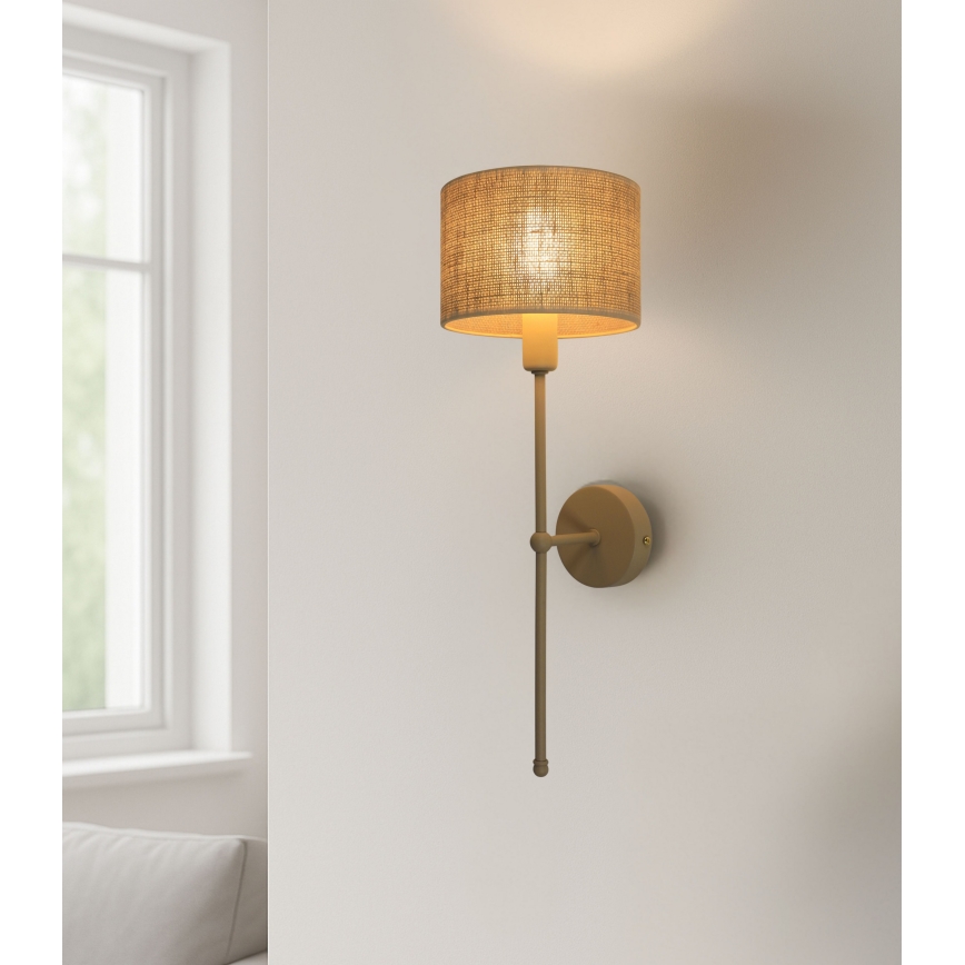 Lampada da parete MADELA 1xE14/40W/230V juta/beige