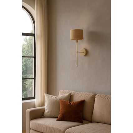 Lampada da parete MADELA 1xE14/40W/230V juta/beige