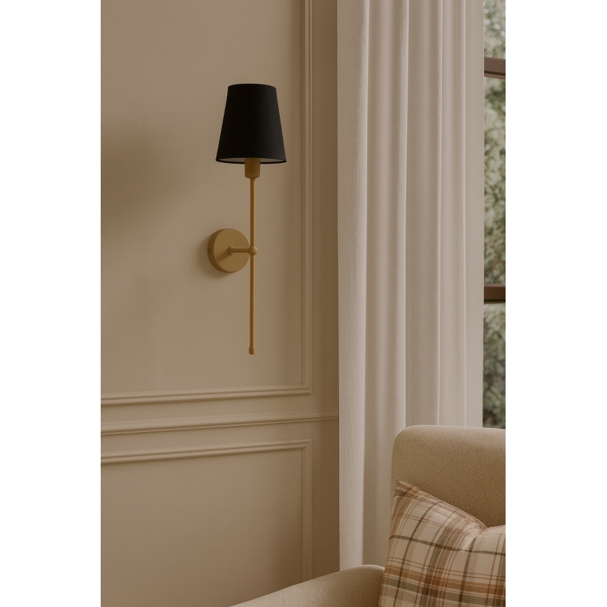 Lampada da parete MADELA 1xE14/40W/230V nera/beige