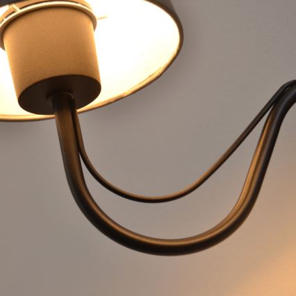 Lampada da parete MALBO 2xE27/15W/230V grigia/nera