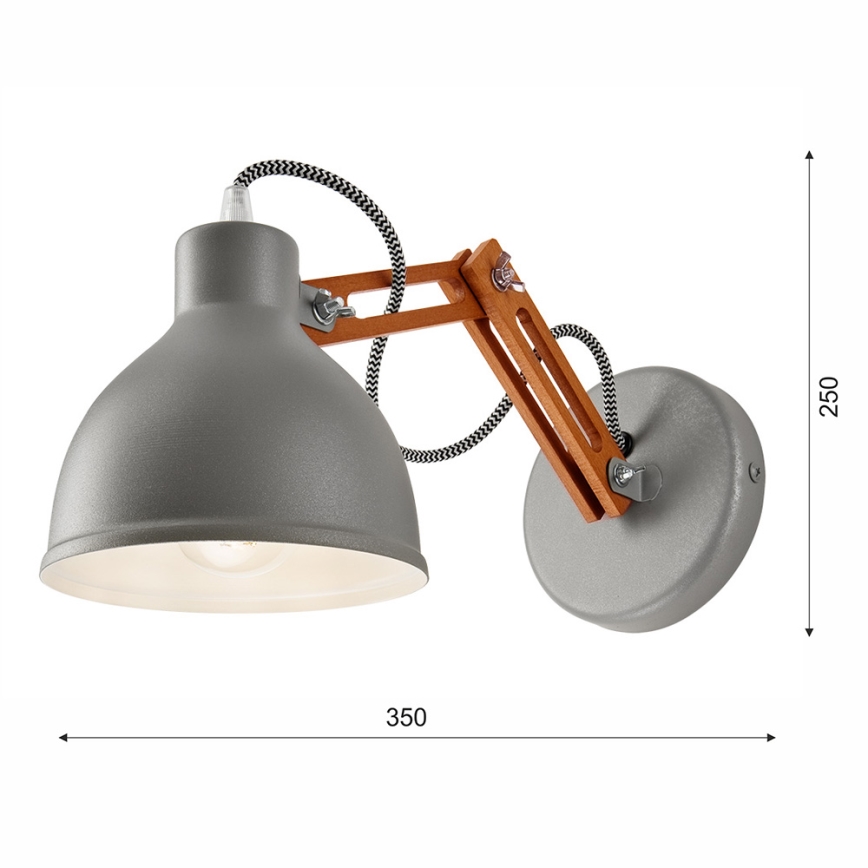 Lampada da parete MARCELLO 1xE27/60W/230V faggio