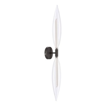 Lampada da parete NORDIC 2xG9/5W/230V nera/trasparente