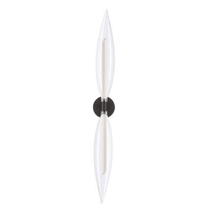 Lampada da parete NORDIC 2xG9/5W/230V nera/trasparente