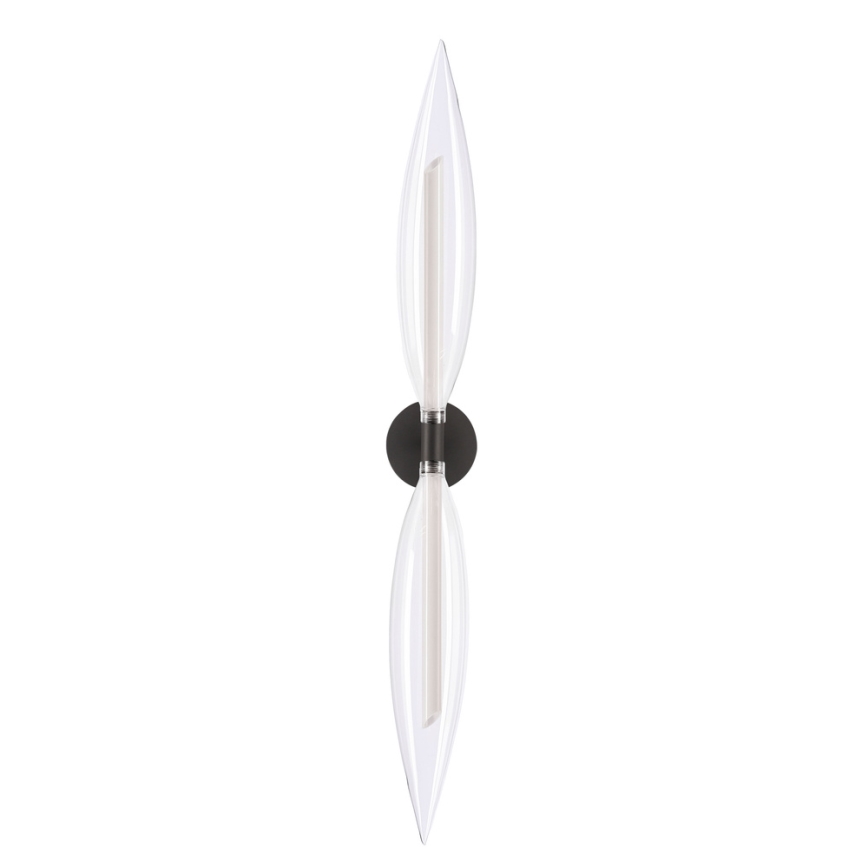 Lampada da parete NORDIC 2xG9/5W/230V nera/trasparente