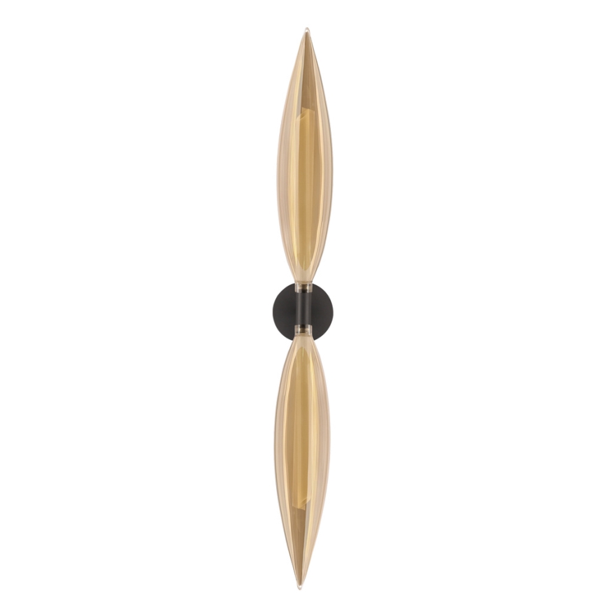 Lampada da parete NORDIC 2xG9/5W/230V nero/beige fumé