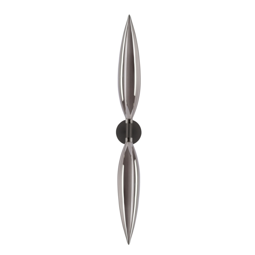 Lampada da parete NORDIC 2xG9/5W/230V nero/grigio fumé