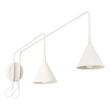 Lampada da parete NOX 2xE14/10W/230V crema