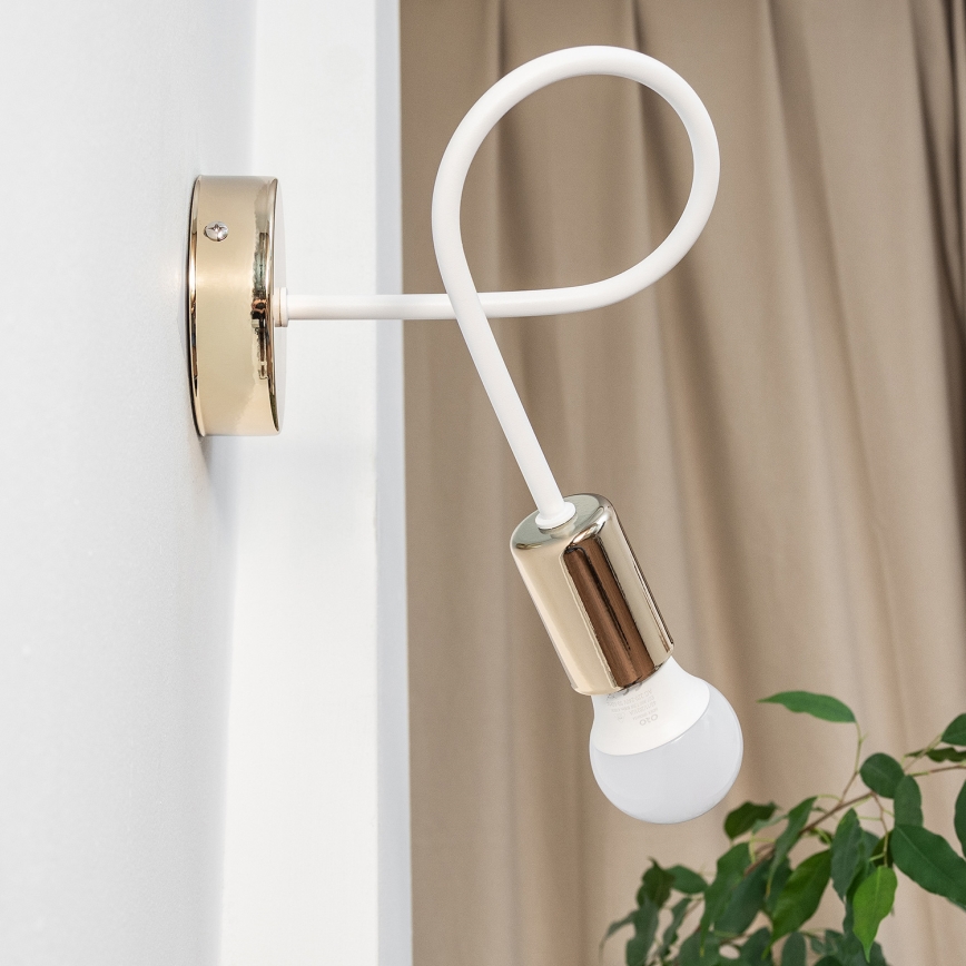 Lampada da parete OXFORD 1xE27/15W/230V oro/bianco