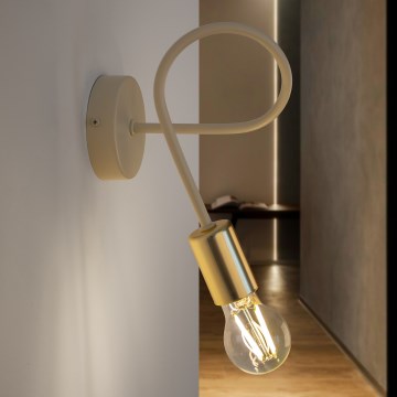 Lampada da parete OXFORD 1xE27/15W/230V ottone/bianco