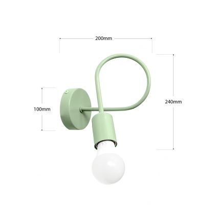 Lampada da parete OXFORD 1xE27/15W/230V verde