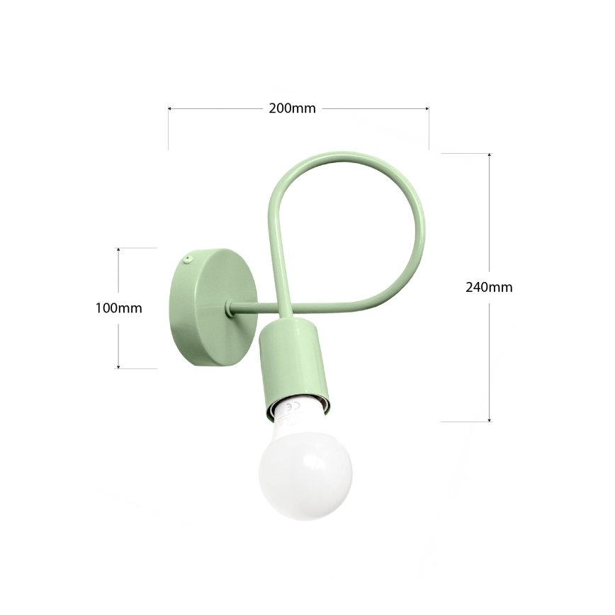 Lampada da parete OXFORD 1xE27/15W/230V verde