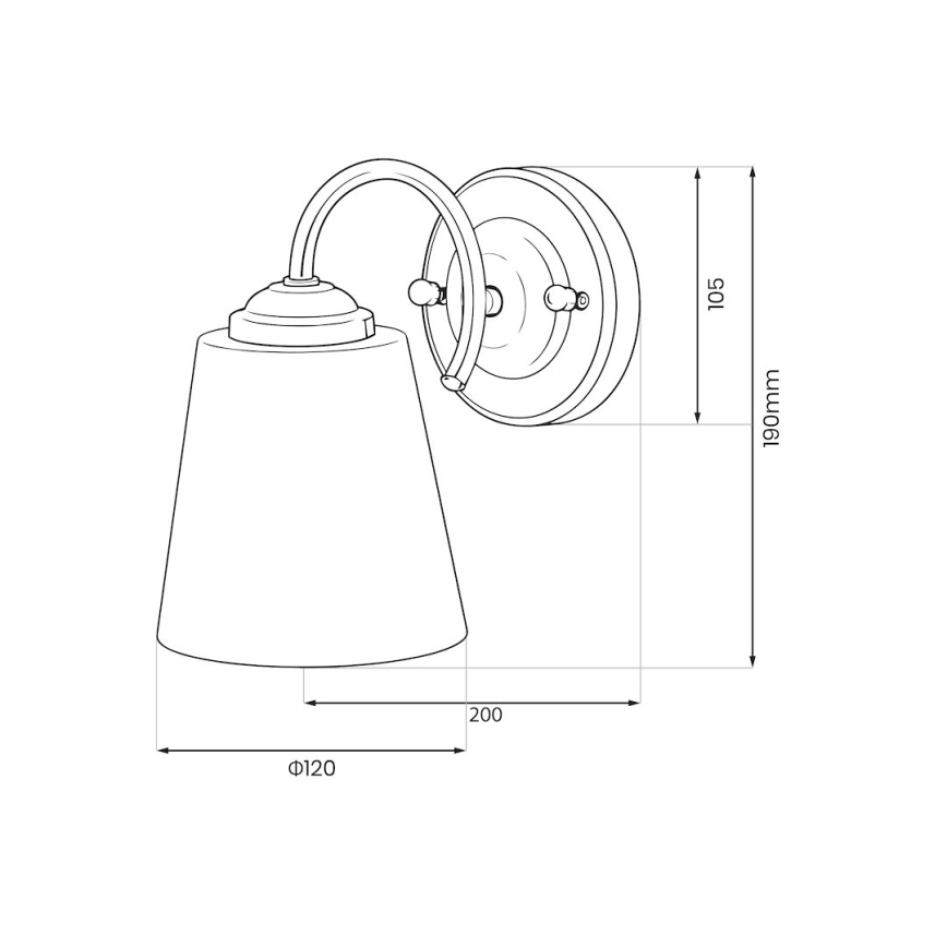 Lampada da parete PAFOS 1xE27/15W/230V, finitura oro