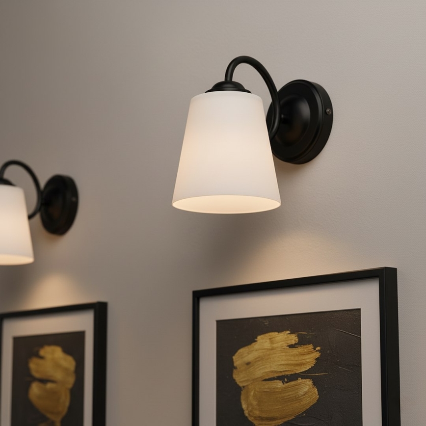 Lampada da parete PAFOS 1xE27/15W/230V nera