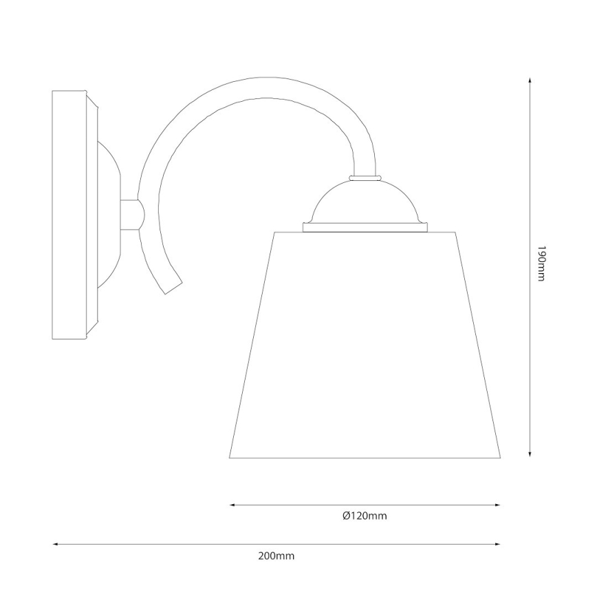 Lampada da parete PAFOS 1xE27/15W/230V nera
