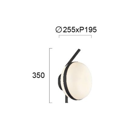 Lampada da parete PALMA 1xE27/40W/230V nera