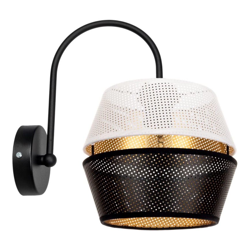 Lampada da parete PARIS 1xE27/60W/230V bianco/nero/oro