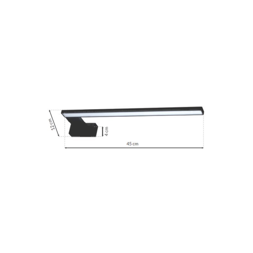 Lampada da parete per bagno SHINE LED/11W/230V 45 cm IP44 nera