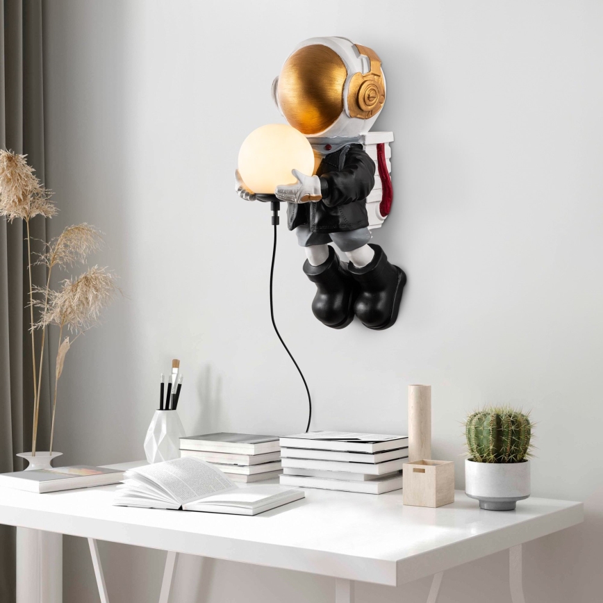 Lampada da parete per bambini ASTRONAUT 1xE14/40W/230V, rame