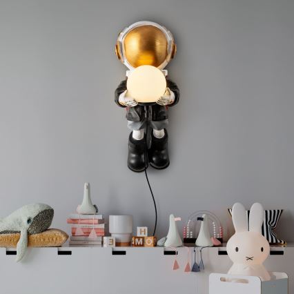 Lampada da parete per bambini ASTRONAUT 1xE14/40W/230V, rame